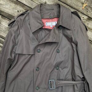 Men's Vintage 1998 YSL Yves Saint Laurent Wool Brown Button Coat Jacket Size 40